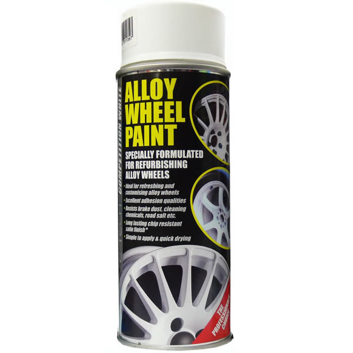 E-Tech COMPETITION WHITE Car Alloy Wheel Wheels Refurbishment Spray Paint Can